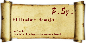 Pilischer Szonja névjegykártya